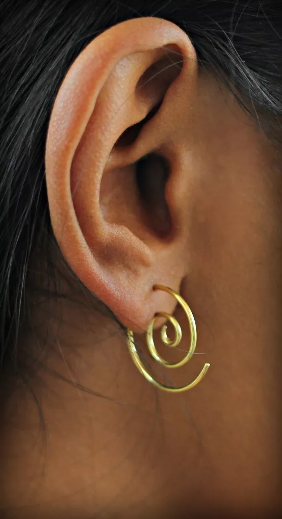 Small spiral earrings deals
