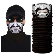 Skull Joker Clown UV Protection Face Mask Neck Gaiter Scarf Multi Use Balaclava