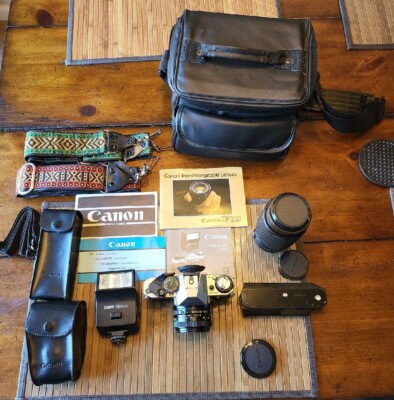 Canon AE-1 Program SLR Camera + 50mm & 75-200mm Lens, Canon 188