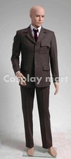 Who is Doctor Dr Brown Pinstripe Suit Outfits Halloween Costume Cosplay