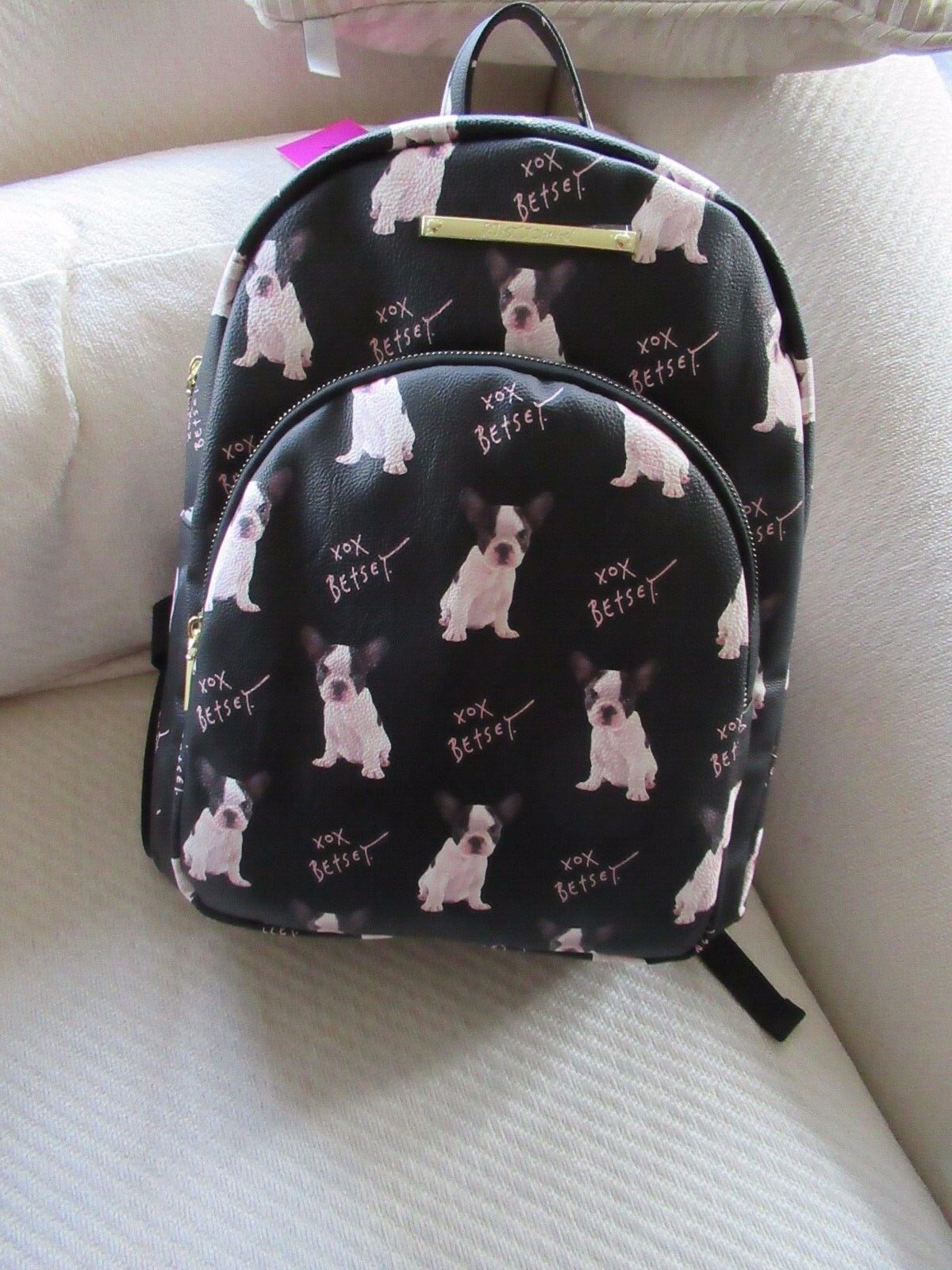betsey johnson frenchie backpack