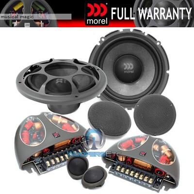 MOREL VIRTUS 603 CAR 3-WAY COMPONENT SPEAKERS MIDS TWEETERS CROSSOVERS  NEW