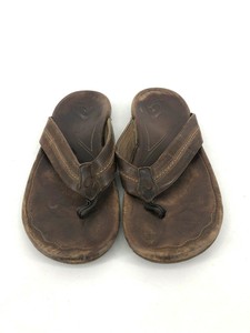 mens wide leather flip flops