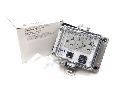 Grace P-R2-K3RF3-TU450 Panel Interface Connector 125VAC 15A, 3A, RJ45 Female