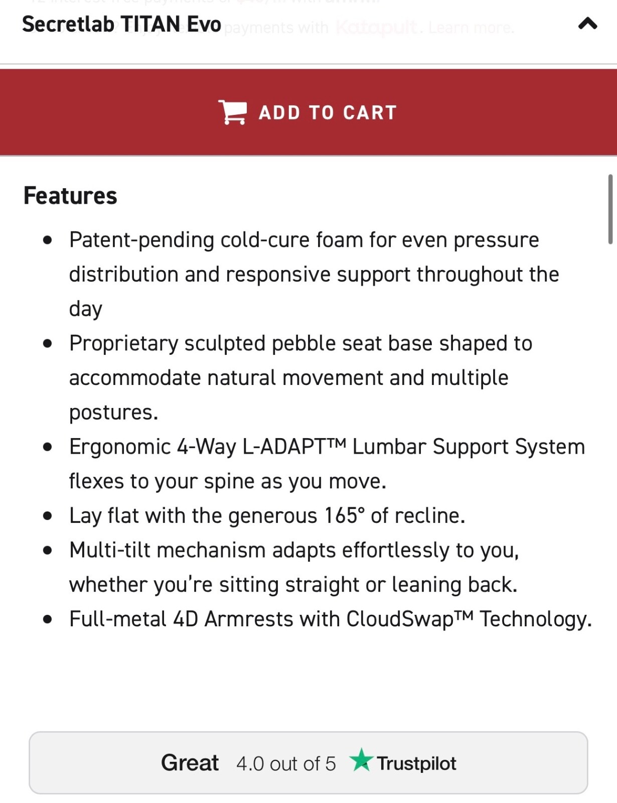 Secretlab titan evo XL chair 2