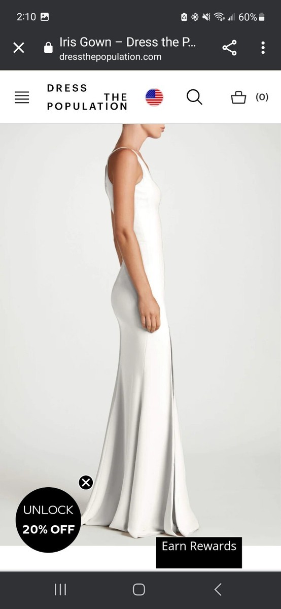 strapless open back dress Iris Sequin Gown  Dress the Population
