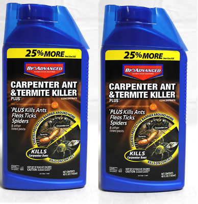 2x Carpenter Ant Termite Killer Plus Concentrate Kills Spiders Fleas Ticks Lot