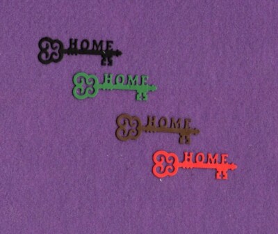 KEY HOME lock die cuts scrapbook cards