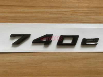 Gloss Black 3D ABS Letters Trunk 740e Emblem Rear Badge for BMW 2017-2022 740e