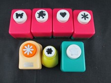 Lot of 8 Arts Crafting Paper Punches Shapes as pictures
