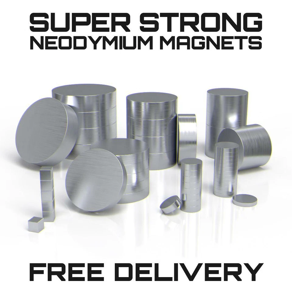 ONLINE MAGNETS All Sizes Neodymium Magnets Big & Small Very Strong Disc's Cube 10mm 8mm 20mm