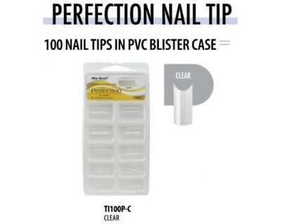 Mia Secret Perfection Tips (Clear) 100pcs in Blister Case