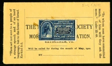 US Stamps Unusual Special Delivery on Religious Card