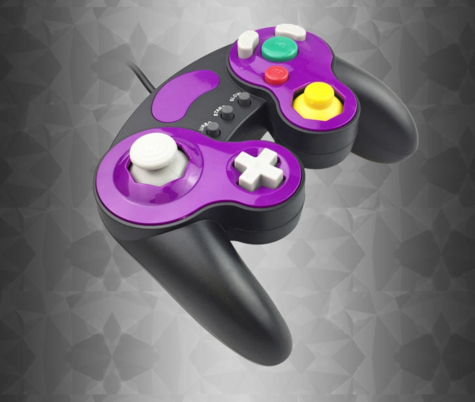 Wired Handheld Gamepad(PURPLE)Joystick For Nintendo Gamecube Controller NGC - Image 2 of 2
