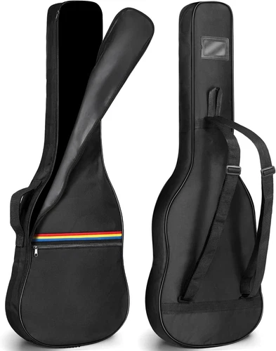 Guitar Case Electric Soft Padded Cover Heavy Duty Gig Bag With Straps Black