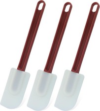 3 Piece Heat Resistant Silicone Spatula Set 25cm Soft Flexible Rubber Scrapers