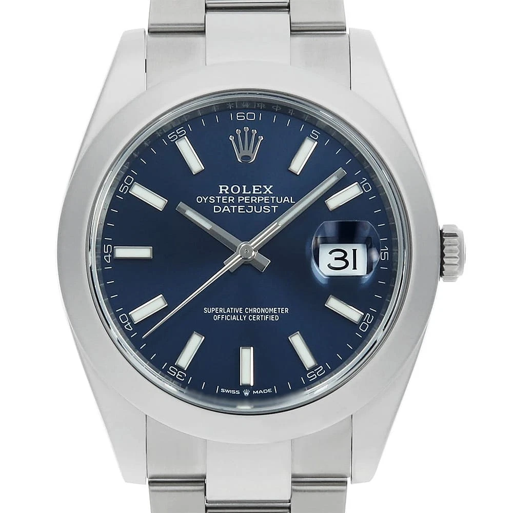 Rolex — ROLEX Datejust 41 126300 blue Bar 3 rows oyster breath Random Number second ...