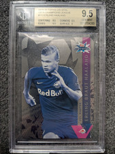 2019-20 TOPPS CRYSTAL UEFA CHAMPIONS LEAGUE ERLING HAALAND ROOKIE CARD BGS 9.5. rookie card picture