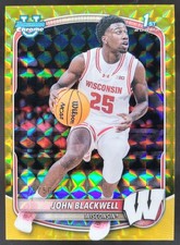 2025-26 Bowman John Blackwell Chrome Gold Geometric Refractor /50 1st Badgers NE