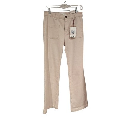 La Petite Étoile Paris Sonny Pants NWT FR 40 US 8 Cream Flare Cotton Stretch