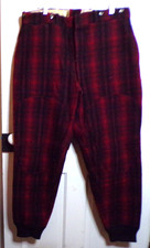 VTG Woolen Mills Pants Mens 38-40 Wool Red Black Buffalo Plaid Hunting Trousers