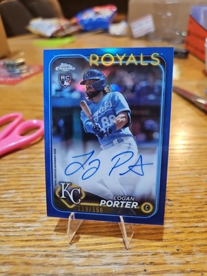2024 Topps Chrome - Rookie Autographs Logan Porter #RA-LP Blue Refractor /150...