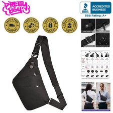 Durable Water-Repellent Sling Bag with Multiple Compartments - Ideal for Travel