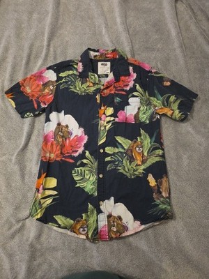 Star Wars X On The Byas Ewok Graphic Tropical Hawaiian Shirt Men's M Festival