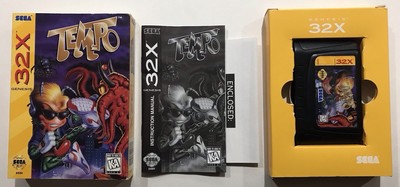 Tempo Sega 32x Genesis Complete CIB inc Manual + Reg Card - Tested