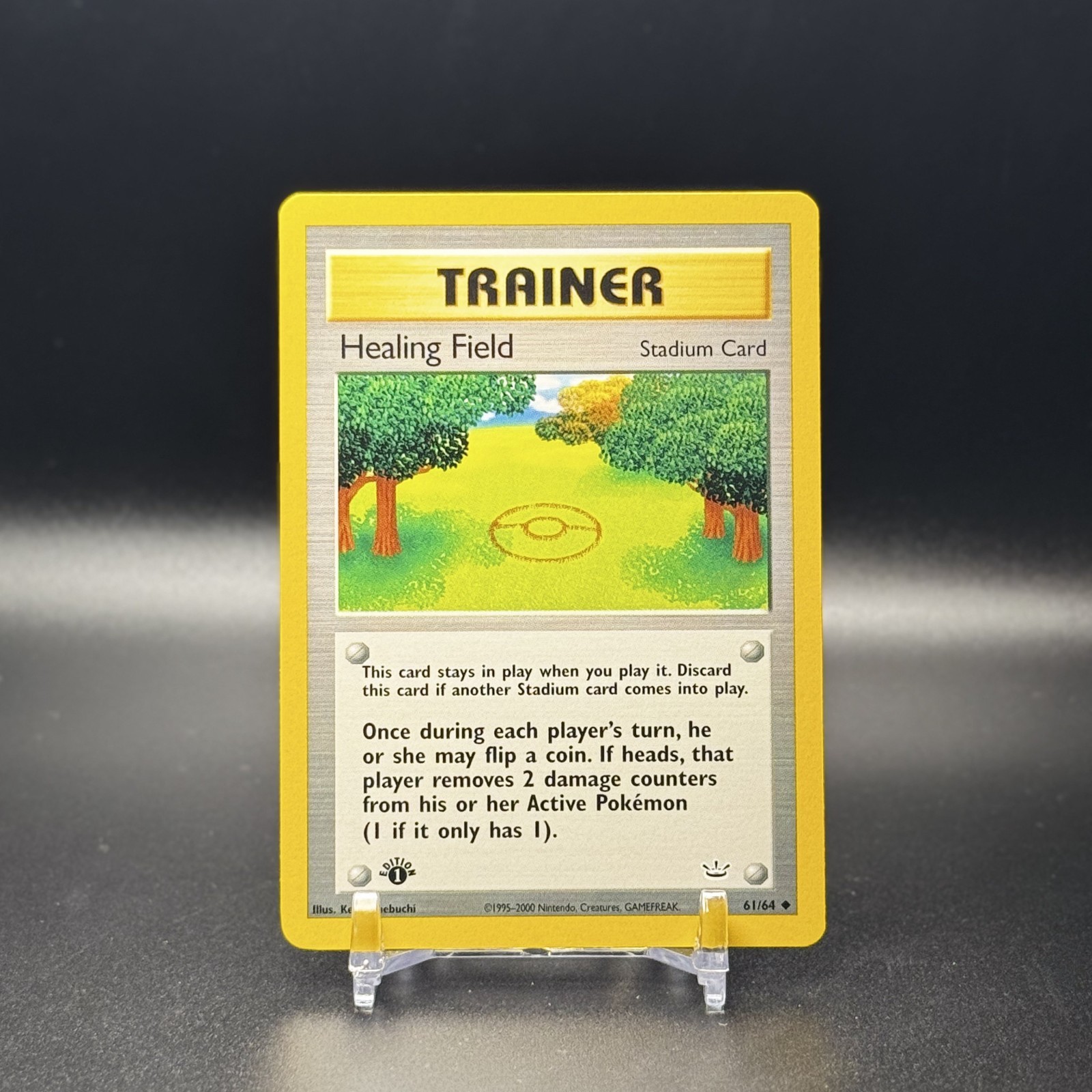 POKEMON WOTC NEO REVELATION 1ST ED. #61 HEALING FIELD UNCOMMON - NM