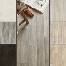 Grey Wood Vinyl Flooring Roll Cheap Oak Kitchen Bathroom Lino Flooring 2m 3m 4m