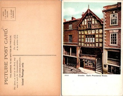 Chester Gods Providence House Postcard Color Divided Back Unposted Vintage