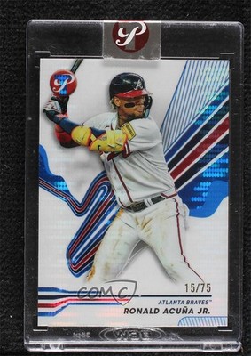 2024 Topps Pristine Blue Pulsar Refractor 15/75 Ronald Acuna Jr Acuña #82 10qe