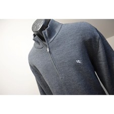 FootJoy Lined Golf Jacket Wool Zip Neck Dark Gray Long Sleeve Mens Size Large