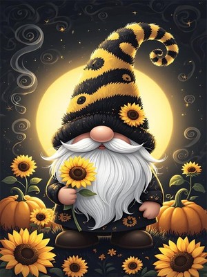 Cute Gnome Diamond Art Kit 12 x 16 Inch Full Tools Craft