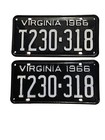 1966 Antique Virginia Truck License Plate Tags Very Good Condition Metal — photo 3