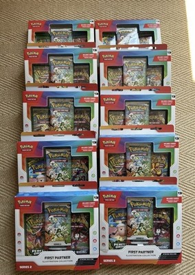 Pokemon: First Partner Illustration Collection Series 2 Box Brandneu Sealed x10