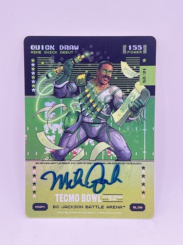 Bo Jackson Battle Arena Quick Draw Mike Quick Glow Auto 12/25