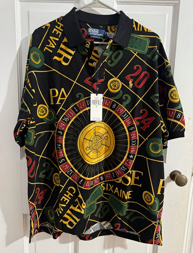 Polo Ralph Lauren Black Casino Short Sleeve Rugby size XL BNWT rare ...