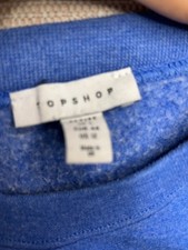 TOPSHOP Womens shirt L Blue Regular