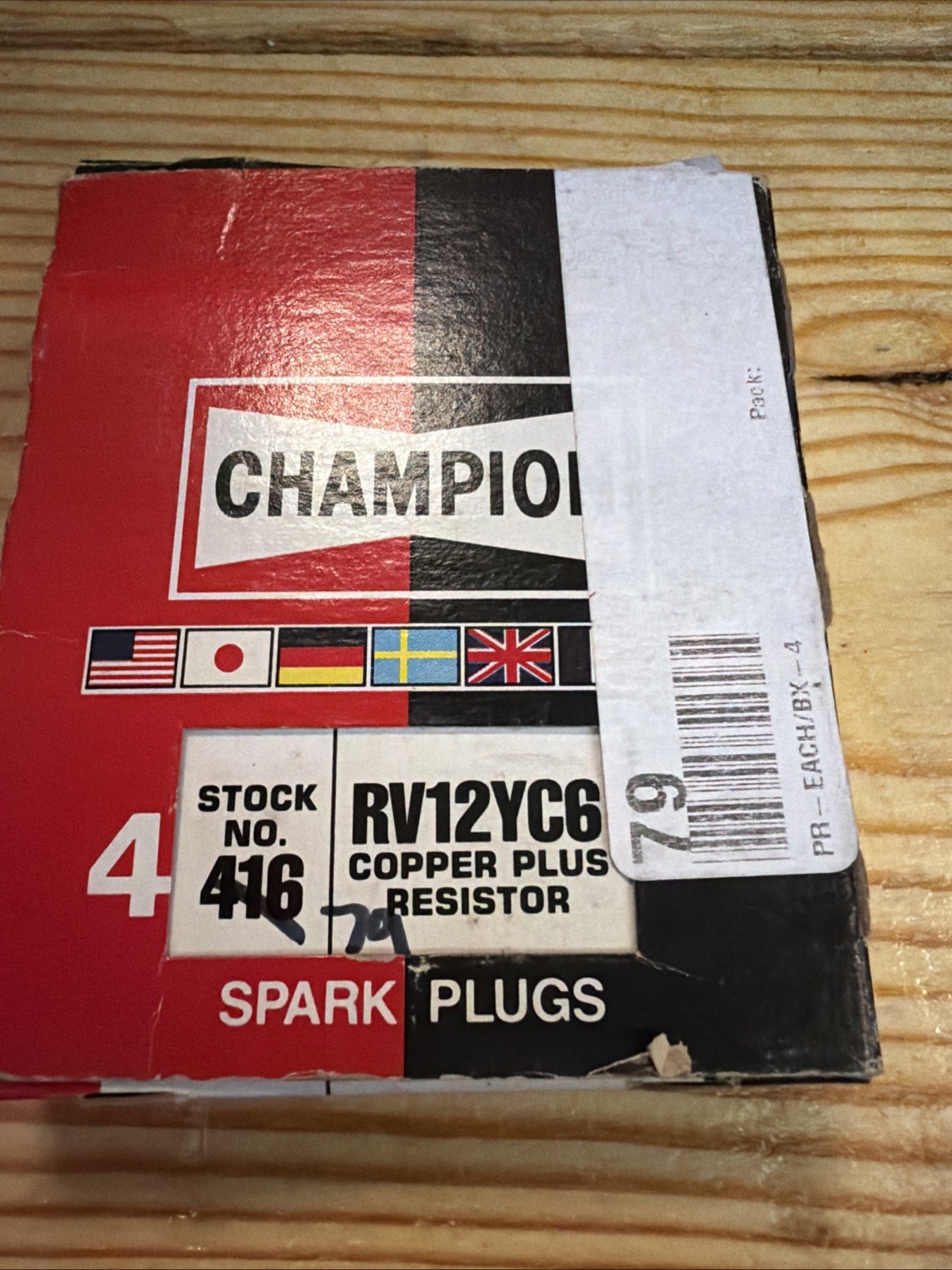 RV12YC6 Champion NOS Spark Plug Set Of 4Buick, Cadillac, Audi, Ford, Benz