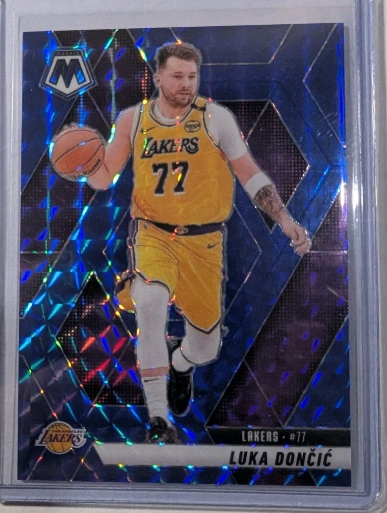 Luka Doncic 2024-25 Panini Mosaic /199 Prizm Blue Los Angeles Lakers #100