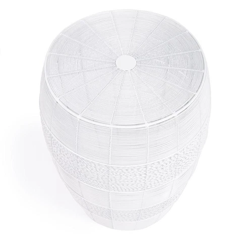 Butler Bellarose White Metal End Table - Picture 4 of 9