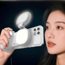 DSLR Style Magnetic Phone Grip & Rechargeable Selfie Light Vlogging Bundle
