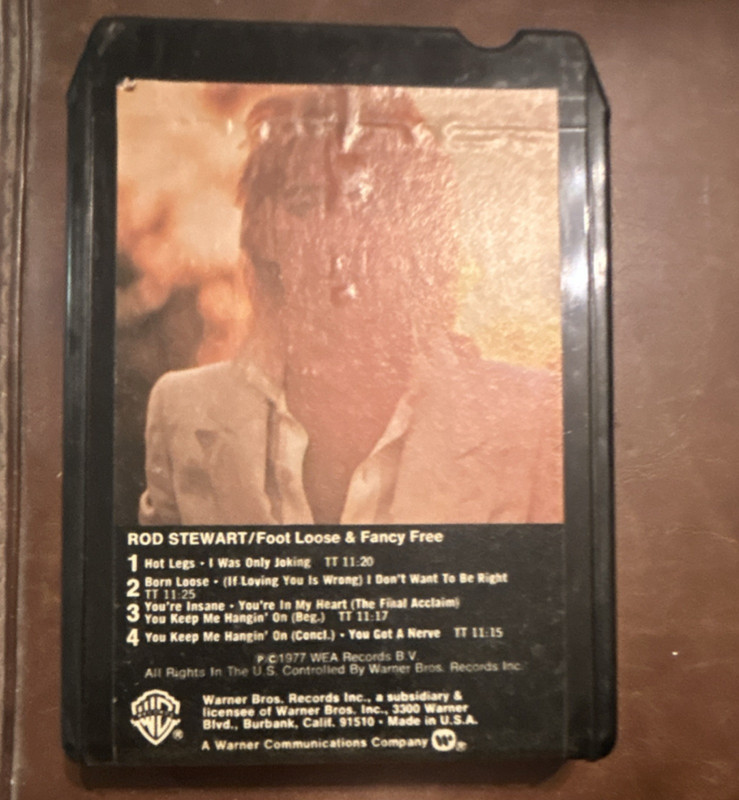 Rod Stewart - Foot Loose & Fancy Free 8-Track Cartridge Warner Bros. 1977 Rock