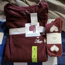 Brand New Fleece Women's Pyjamas Size 12/14 Also Fleece Socks One Size