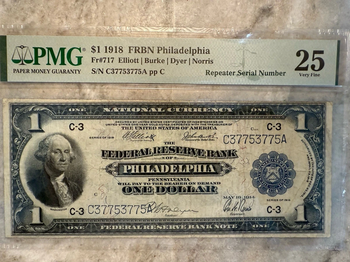 PMG $1 1918 Year US Federal Reserve Large Notes for sale | eBay