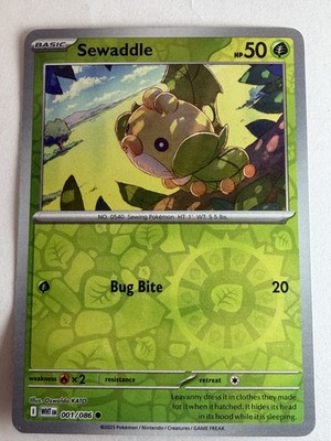 Sewaddle Reverse Holo Common SV: White Flare 001/086 NM