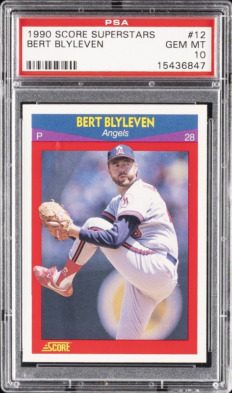 1990 SCORE SUPERSTARS #12 BERT BLYLEVEN PSA 10