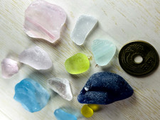 rare japanese sea glass Surf-Tumbled Beach Glass